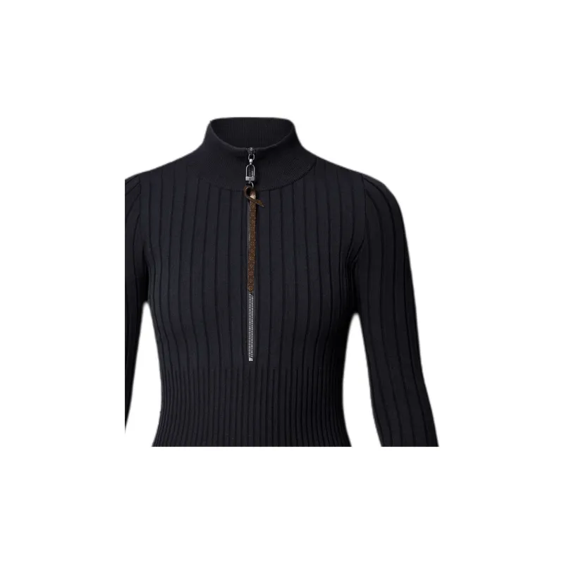 LOUIS VUITTON Long Sleeved Rib Knit Dress-5