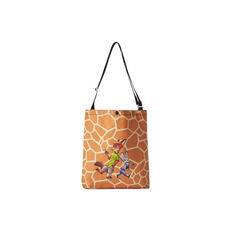 ZARA Disney Collaboration Cotton Tote Bag Shopping Bag Crossbody Bag Shoulder Bag Kids' Light Beige Yellow-3