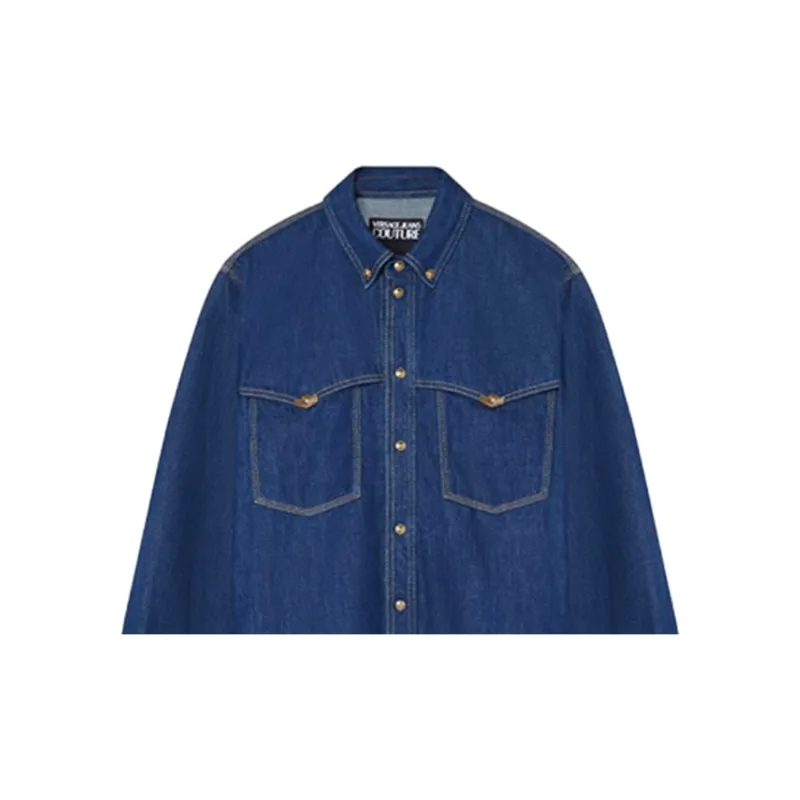 VERSACE Shirts Men Blue-4