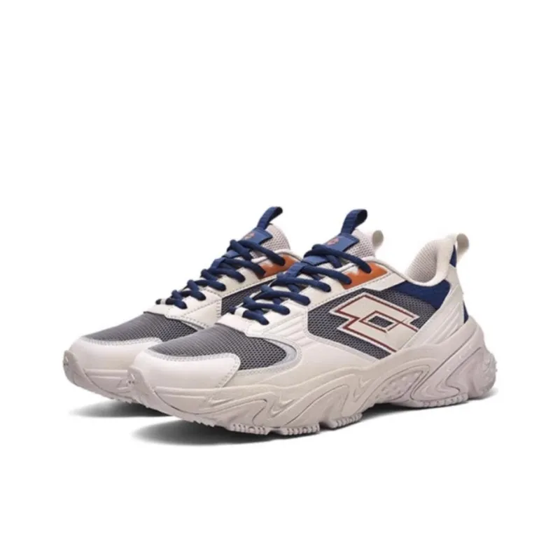 LOTTO Sportlife Durable Breathable Low-Top Casual Shoes Men's Beige Gray-1