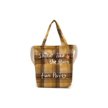 SUN ERATH&U Plush Tote Bag Shopping Bag Shoulder Bags Large Size Women's Red/Yellow