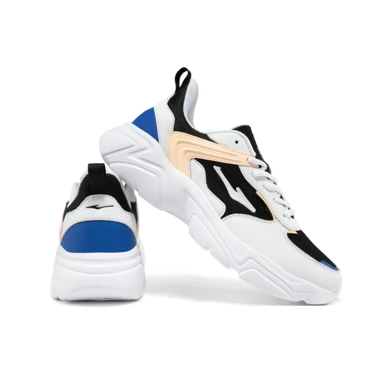 Erke Low Top Chunky Sneakers Men's White Black-5