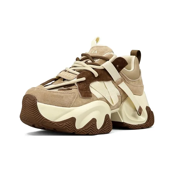 ZSBELLA Anti Slip And Wear Resistant Height Increasing Low Top Chunky Sneakers Women's-6
