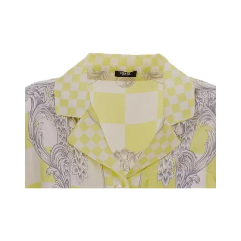 VERSACE Informal Shirt 'Pale Yellow/White/Silver'-2