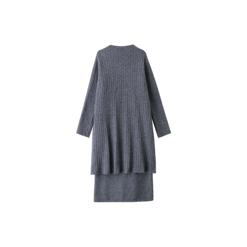 Yi Mengyuan Skirt Set Women's Smoke Gray-1