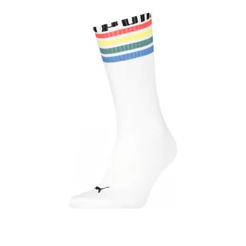 PUMA Unisex Crew Length Socks 1 Pack Knee-High Socks Unisex 1 Pack White