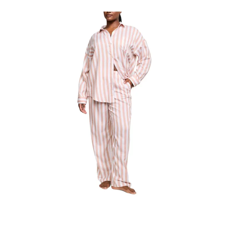 Victoria's Secret Modal Cotton Long Pajama Set/TSS Pajama Set Women's Pink Stripes-1