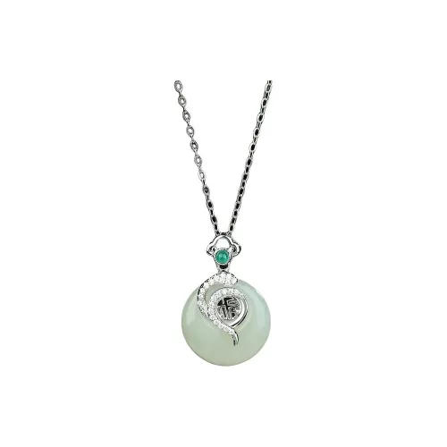 Emerald Necklaces White Jade/Pale Greenish White Jade Women's