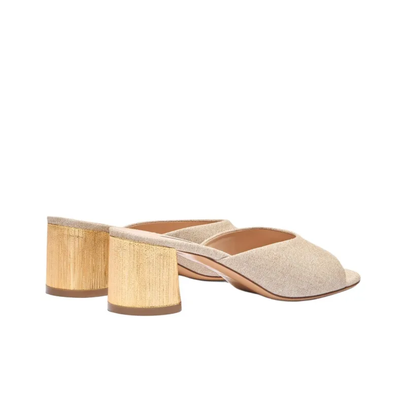 Casadei Slide Slippers 5cm Women's Gold-3