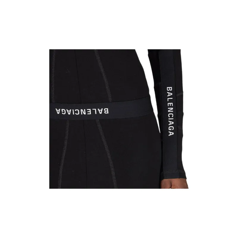 Balenciaga Panelled Cotton Maxi Dress-4