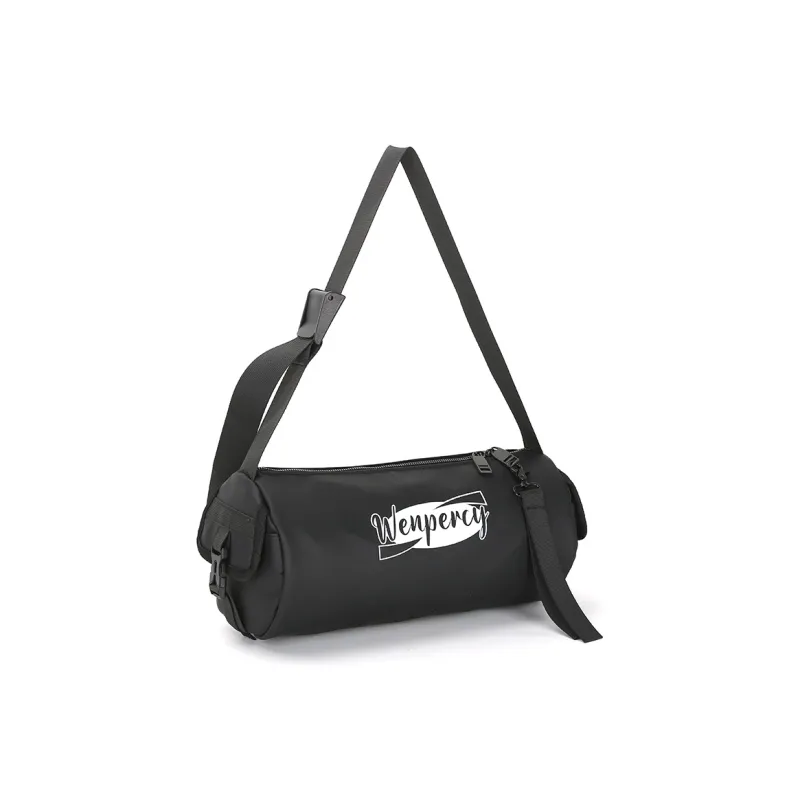 Wenpercy PU Shoulder Bag Crossbody Bag Regular Unisex Black-1