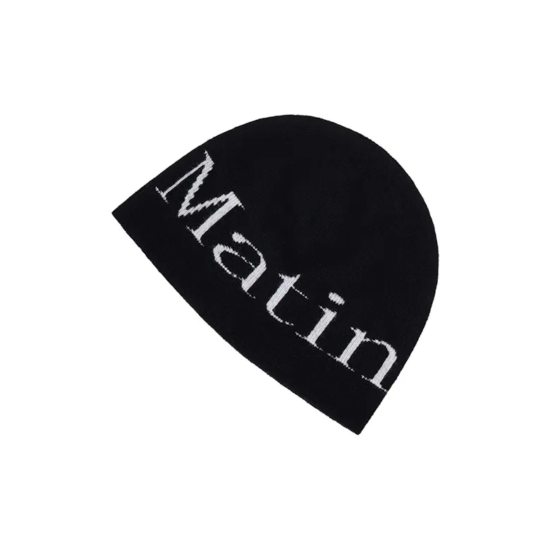 MATIN KIM Cashmere Beanies Unisex Black-1