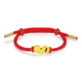 Lao Feng Xiang Gold Bracelet Unisex