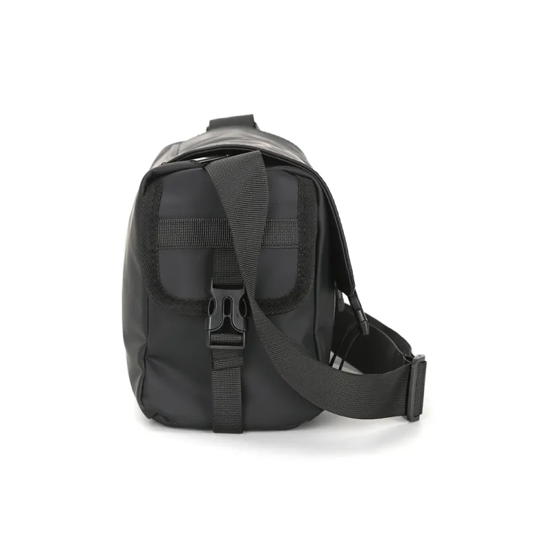 Wenpercy PU Shoulder Bag Large Size Unisex Black-2