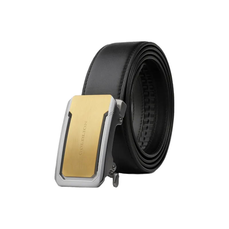 GOLDLION Top Grain Cow Leather Belts Men's Width 3.5cm-26