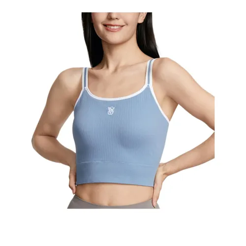 Victoria's Secret Classic Logo Elastic Strap /WED Bra Women's Washed Denim Blue