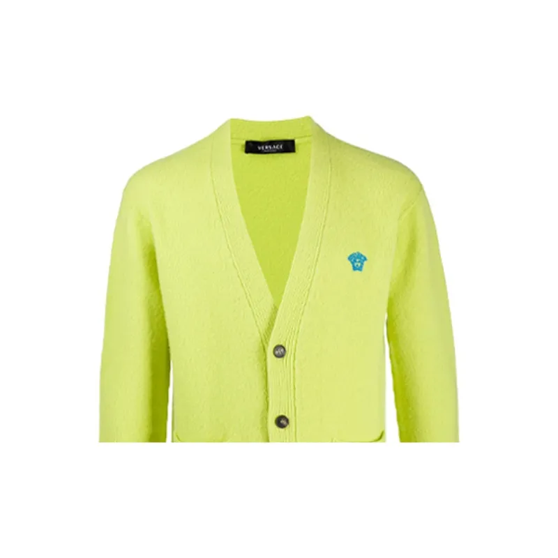 VERSACE Cashmere Sweaters Unisex Yellow-4