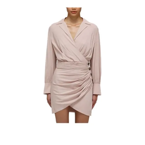 Self-portrait Long-Sleeved Dresses Women's Light Coffee