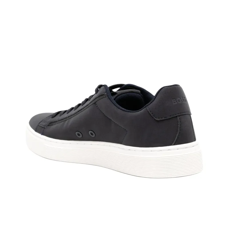 HUGO BOSS Rhys Tenn Low Top Skateboard Shoes Men's Dark Blue-3