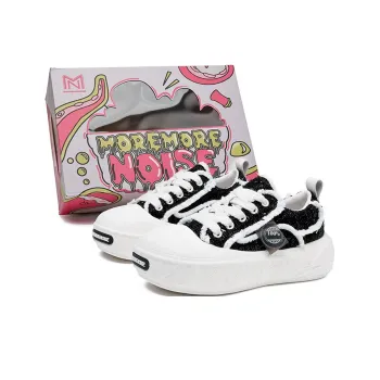MOREMORENOISE Canvas Shoes Unisex Low Top White