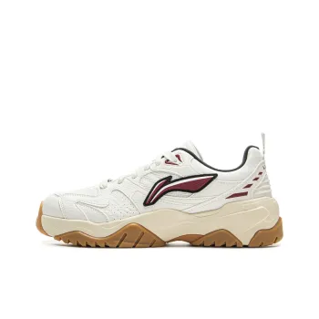 LiNing Tianji 3 Slip Resistant Cushioning Abrasion Resistant Lightweight Low Top Skateboard Shoes Men's White Red