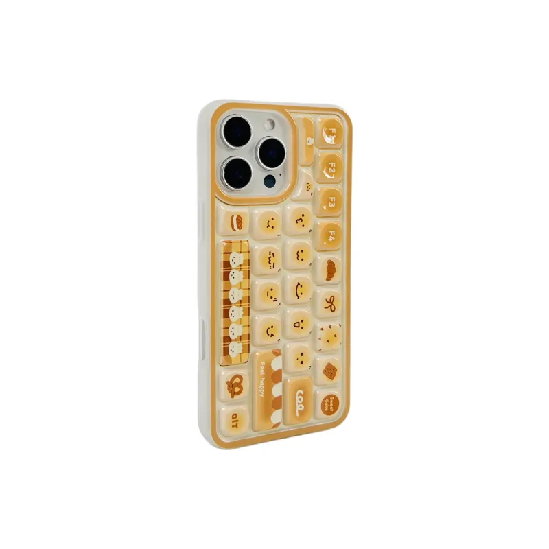 Wei Xin TPU Material Puffy Cookie Meme Phone Cases Compatible With IPhone 16/15 Pro Max/Apple 13/14 Pro/Max-2