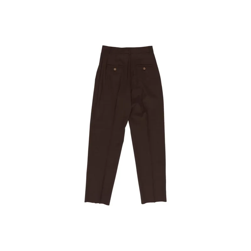MaxMara Pleat Detailed Tapered Trousers-1