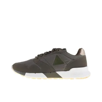 Le Coq Sportif Anti Slip Wear Resistant Low Top Casual Running Shoes Women's Gray Green
