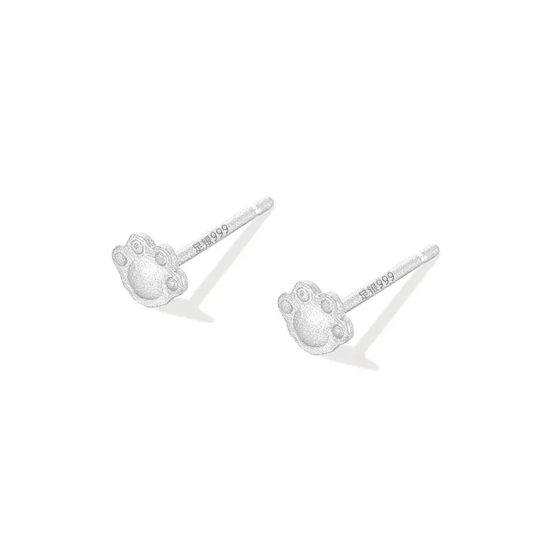 JOLLY NOTE Sterling Silver Stud Earrings Women's Good Luck-4