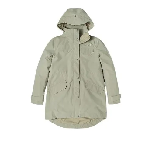 THE NORTH FACE City Outdoor Collection Windbreaker Jackets Women's Gray Pea Green