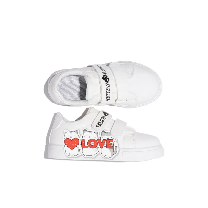 TONYBEAR Low Top Kids' Skateboarding Shoes White Kids'-2