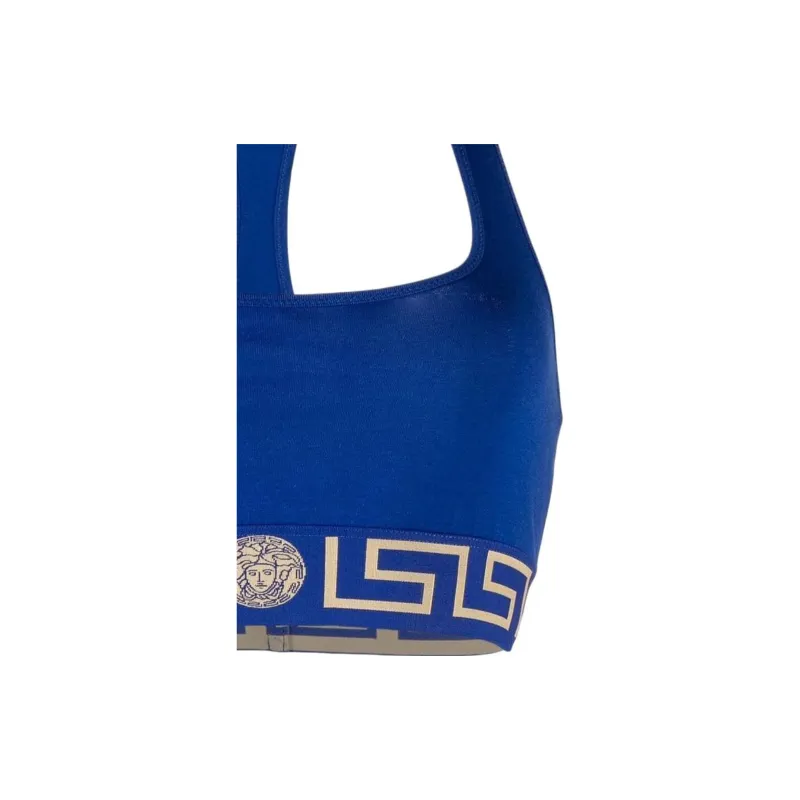 VERSACE Greca Border Sports Bra 'Bluette'-4