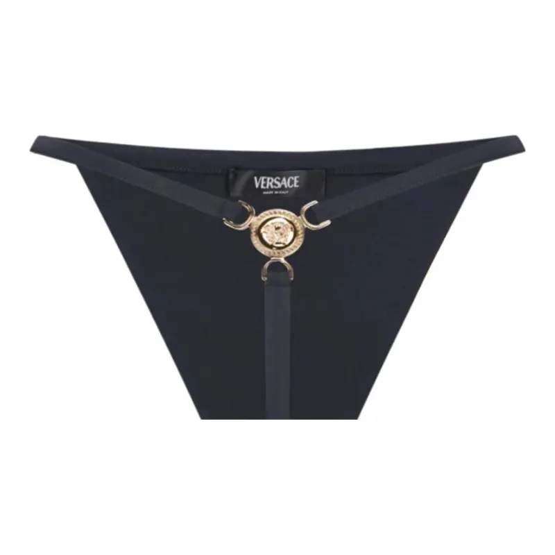VERSACE Medusa-Plaque Stretched Bikini Bottoms-4