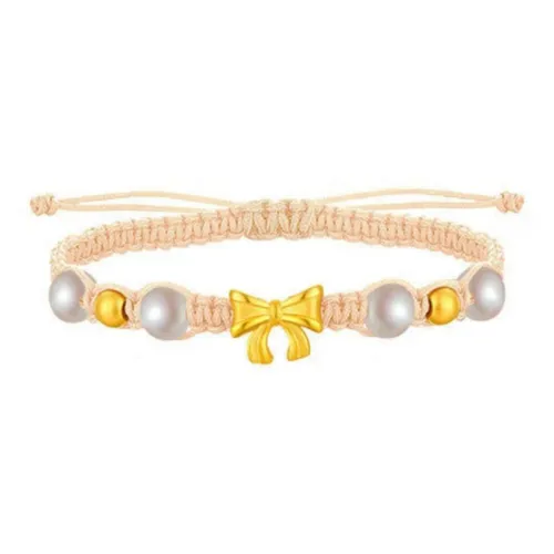 ZHIAIYONGHENG Refined Luxury Premium Bowknot Bestie Style Solid Gold Fixed Price Gold Bracelet Unisex