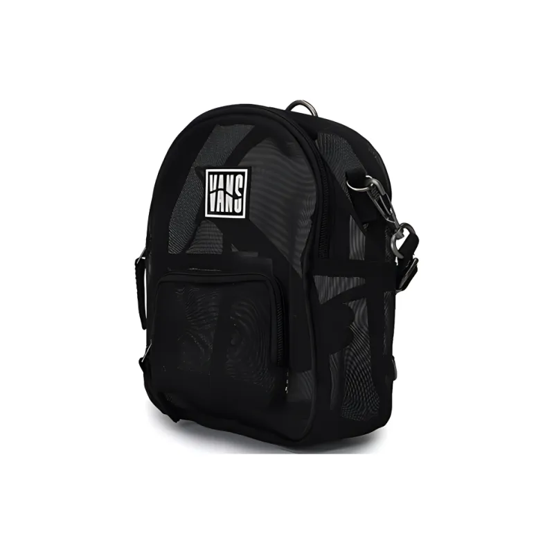 Vans Canvas 3 in 1 Shoulder Bag, Crossbody Bag, Backpack Regular Unisex Black Transparent-1