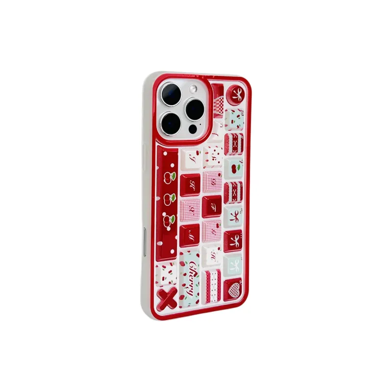 Wei Xin TPU Material Cherry Bow Phone Cases Compatible With IPhone 16/15 Pro Max/Apple 13/14 Pro/Max-2