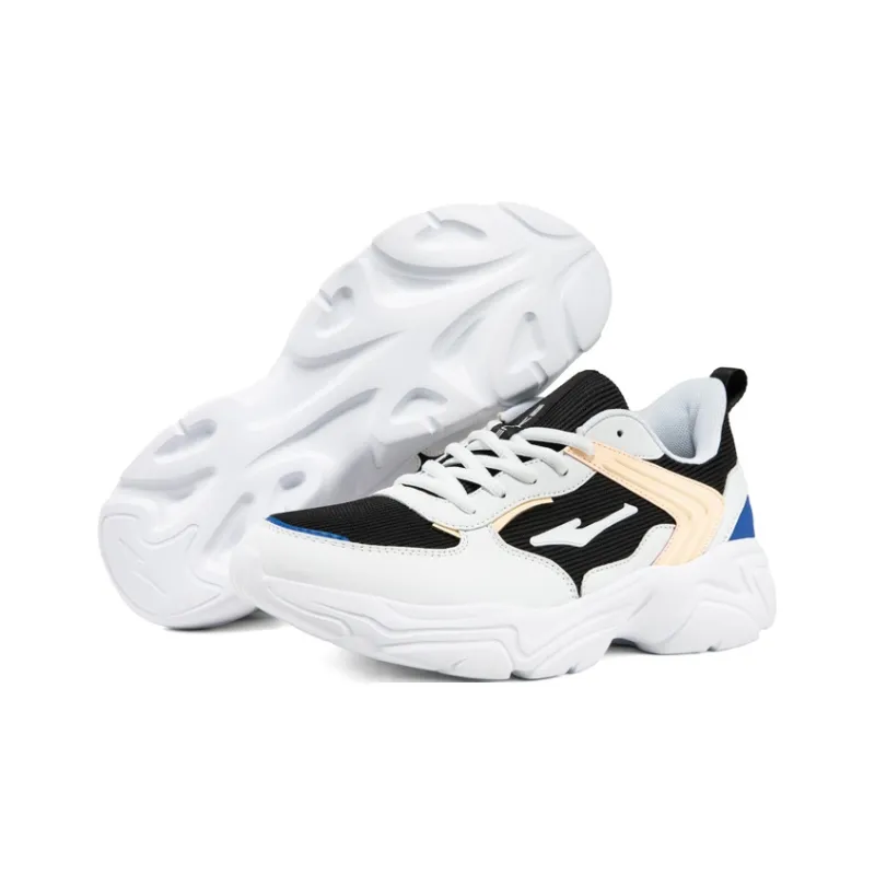 Erke Low Top Chunky Sneakers Men's White Black-7