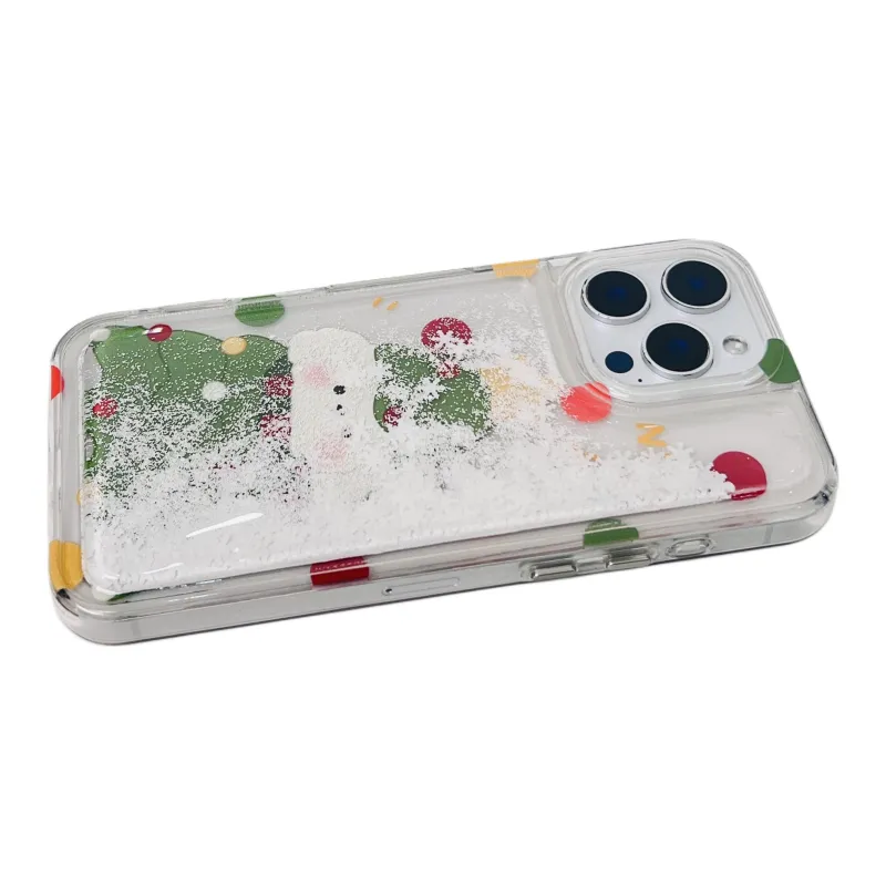 Wei Xin TPU Material Snowflake Lava Christmas Tree Phone Cases Compatible With IPhone 16/15 Pro Max/Apple 13/14 Pro/Max-3