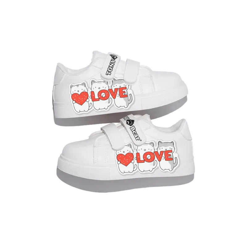 TONYBEAR Low Top Kids' Skateboarding Shoes White Kids'-1