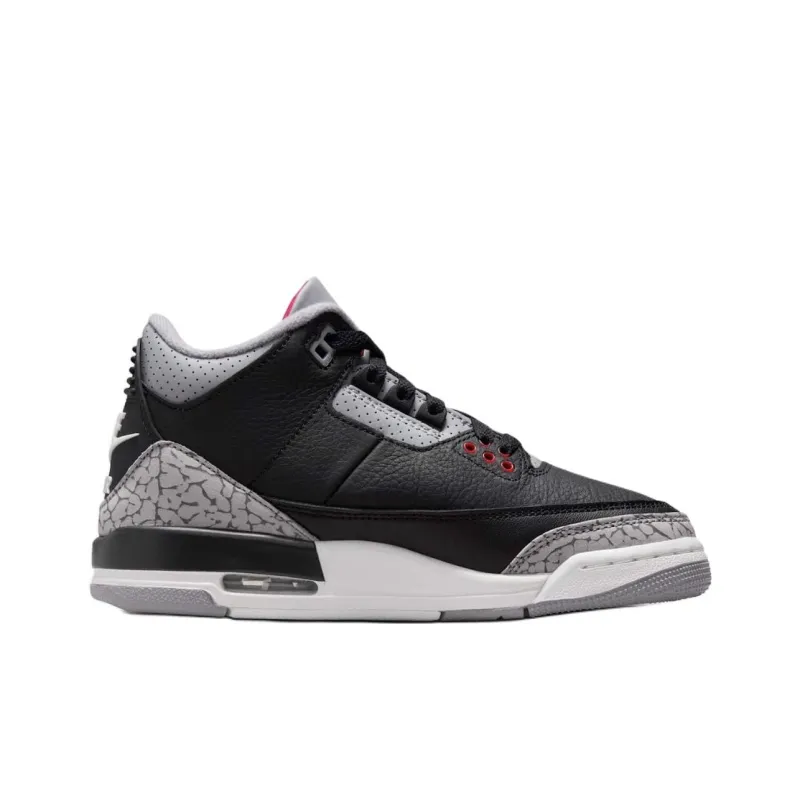 Jordan Air Jordan 3 Anti Kick Cushioning Mid Top Children's Basketball Shoes Black Unisex-1