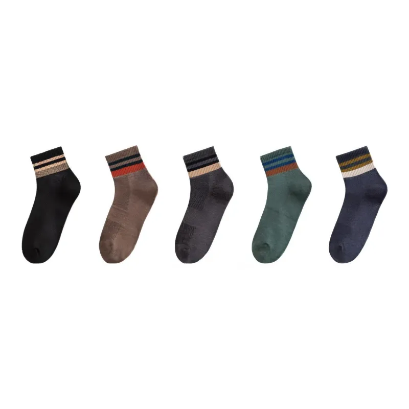 MIIOW Mid Calf Socks Men's 5 Pack-4