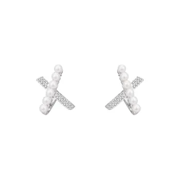 Peach Tea Zircon Earrings Women's