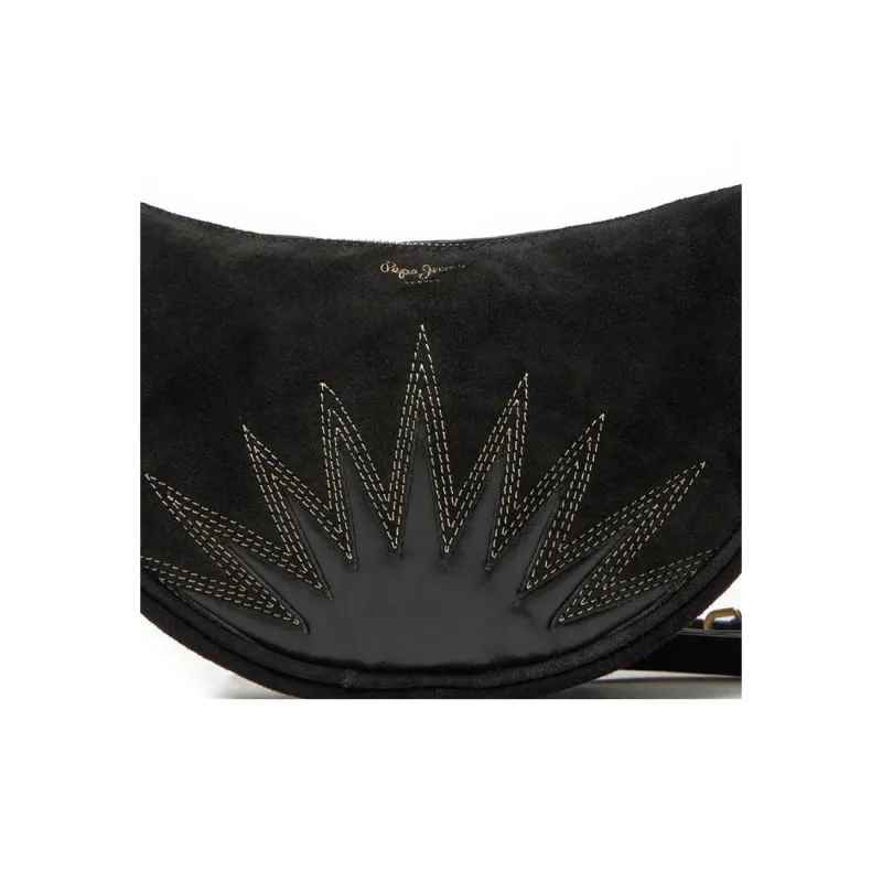 Pepe Jeans Leather Handbag, Shoulder Bag Regular Women's Black-2