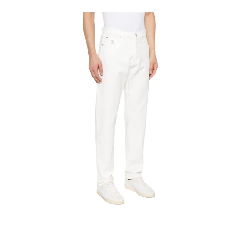Brunello Cucinelli Garment Dyed Iconic Fit Five Pocket Trousers-3