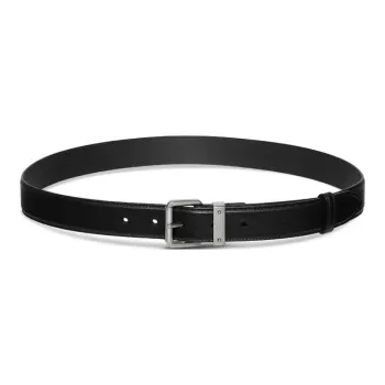 GUCCI Leather Belts Women's Black Width 3CM