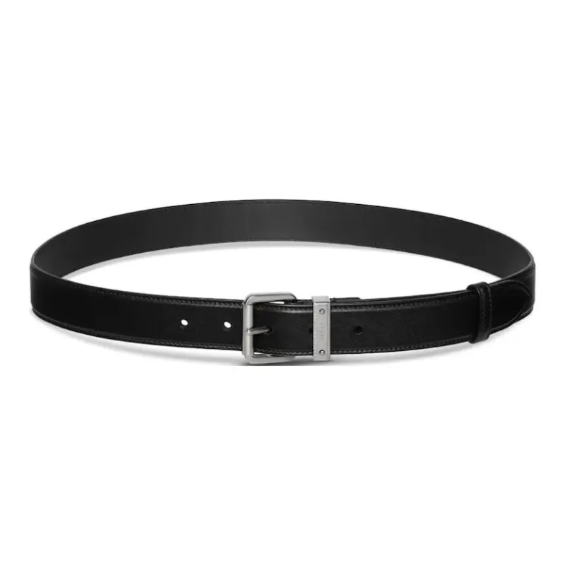 GUCCI Leather Belts Women's Black Width 3CM-0