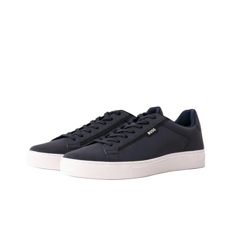 HUGO BOSS Rhys Tenn Low Top Skateboard Shoes Men's Dark Blue-4