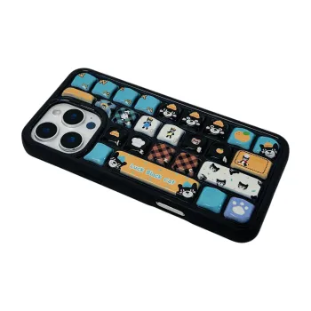 Wei Xin TPU Material Black Lucky Cat Phone Cases Compatible With IPhone 16/15 Pro Max/Apple 13/14 Pro/Max