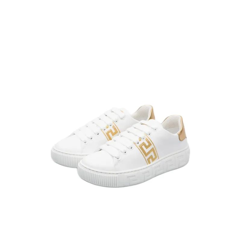 VERSACE Greca Low Top Kids' Skateboarding Shoes White Kids'-2