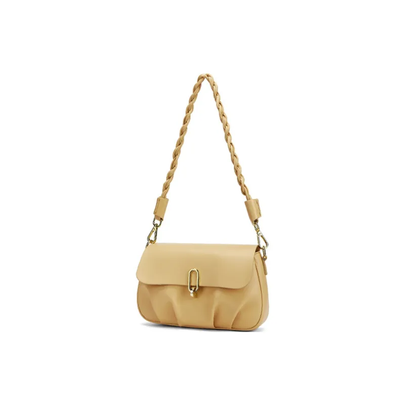 FAIRWHALE Synthetic Leather Shoulder Bag Women's Ecru/Milk Tea Beige-12